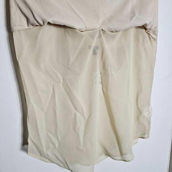 Express - Beige Satin Camisole V-Neck Tank Top (Size Medium) - Picture 5 of 5